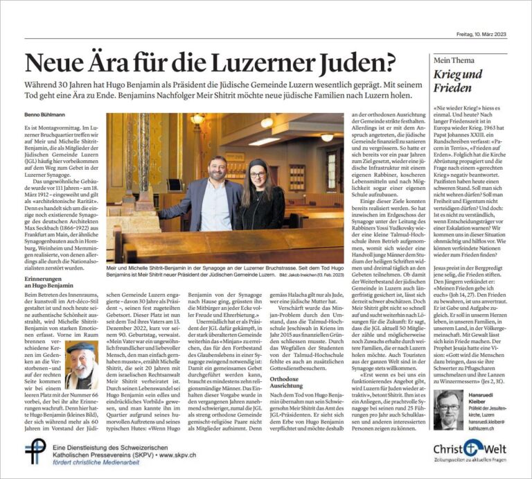 Neue Ära für die Luzerner Juden?