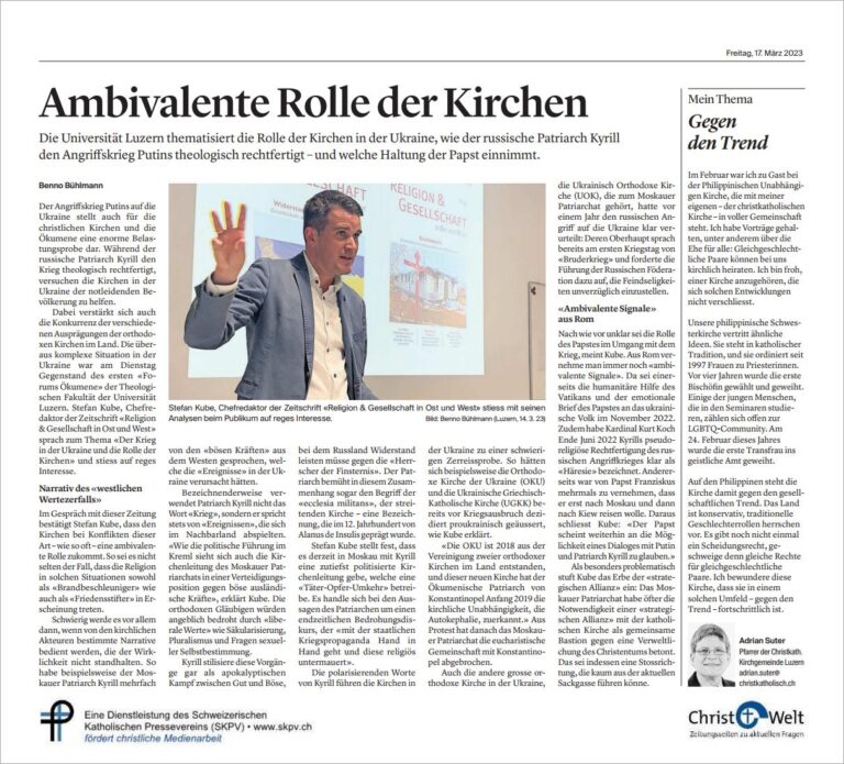Ambivalente Rolle der Kirchen