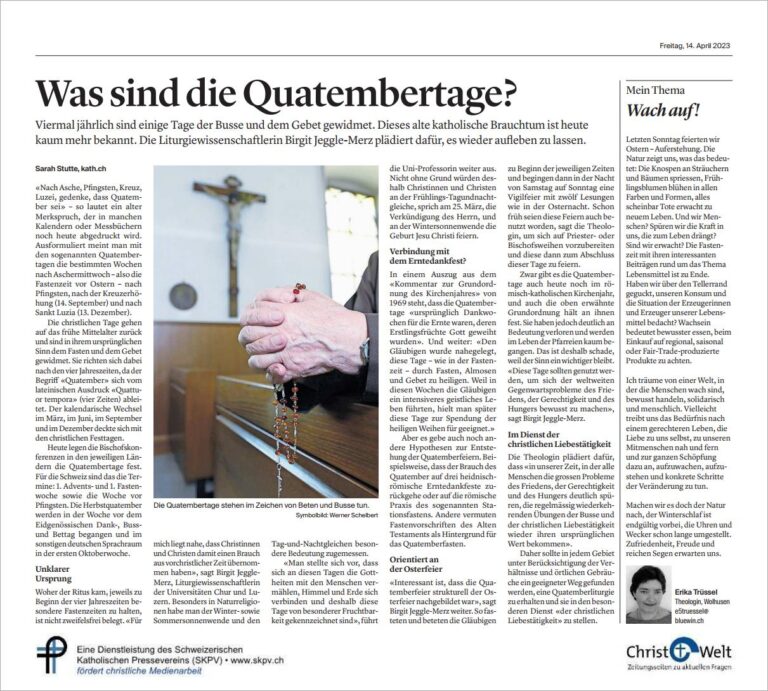 Was sind die Quatembertage?