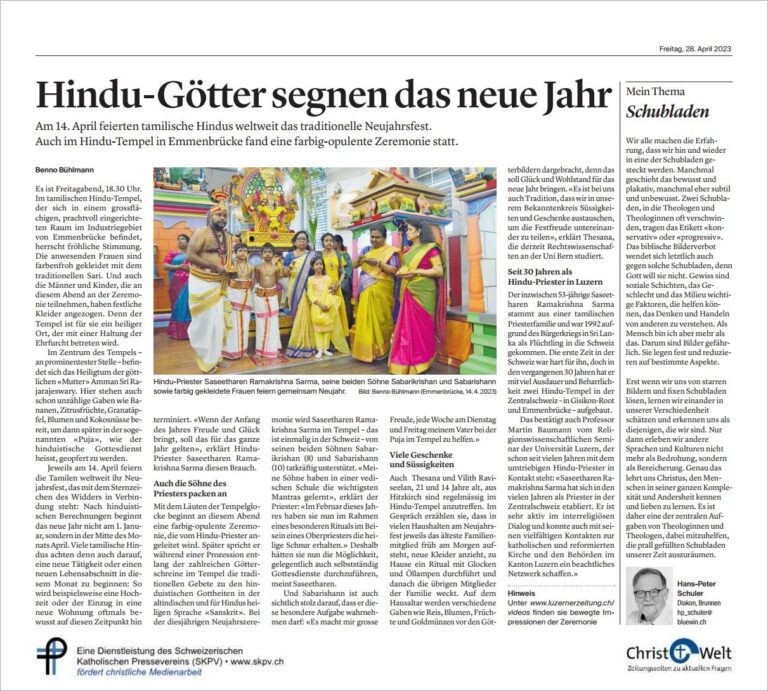 Hindu-Götter segnen das neue Jahr