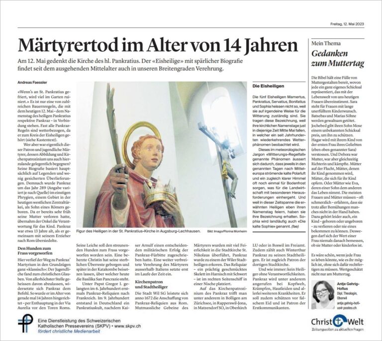 Märtyrertod im Alter von 14 Jahren