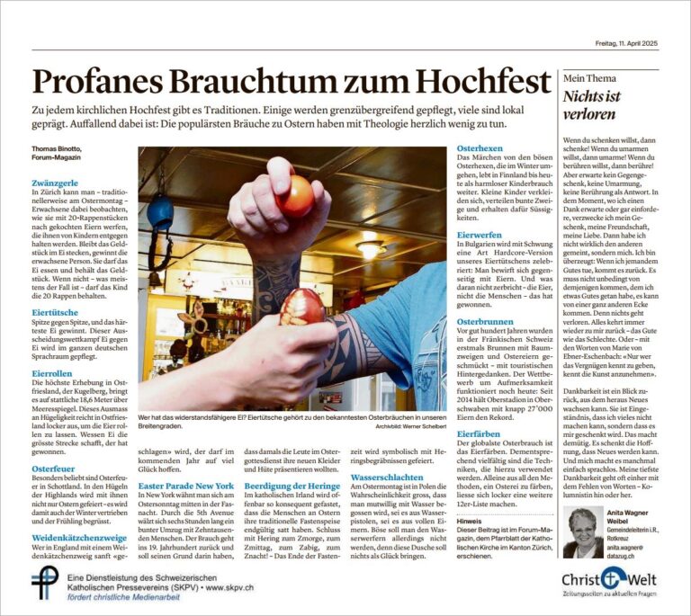 Profanes Brauchtum zum Hochfest