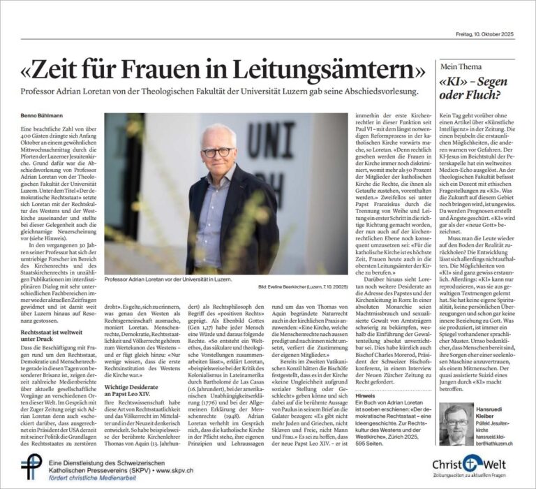 «Zeit für Frauen in Leitungsämtern»