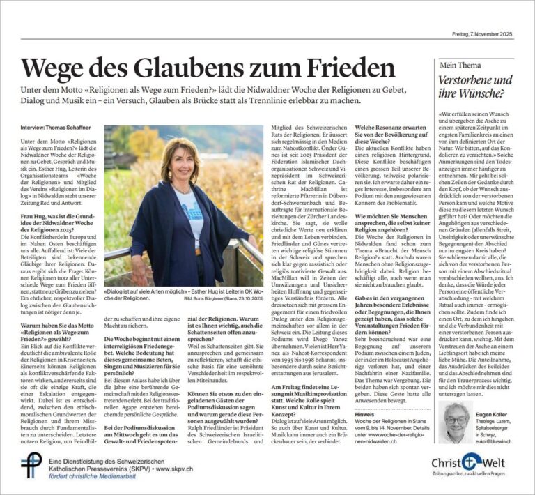 Wege des Glaubens zum Frieden