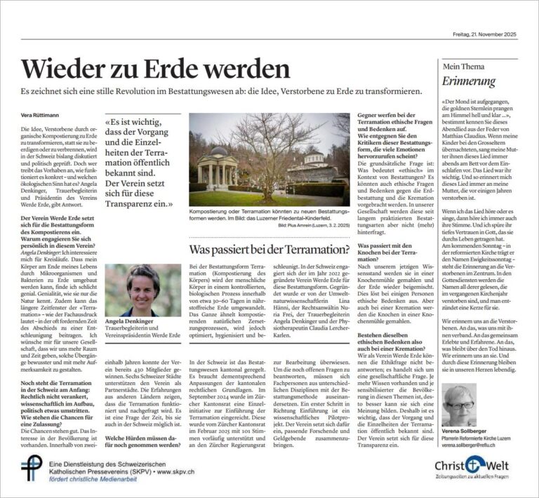 Wieder zu Erde werden