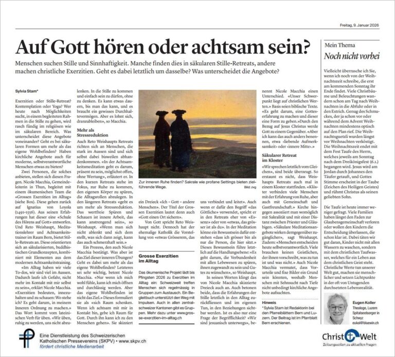 Auf Gott hören oder achtsam sein?