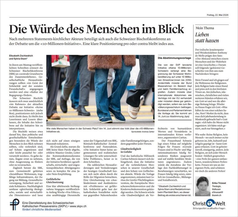 Die Würde des Menschen im Blick