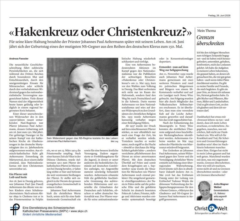 «Hakenkreuz oder Christenkreuz?»