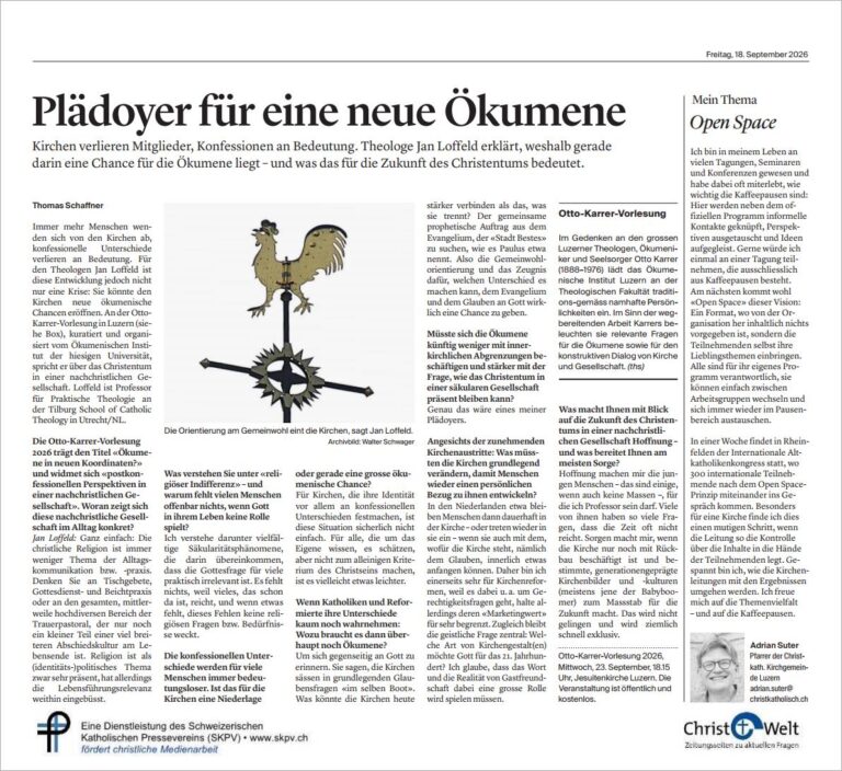 Plädoyer für eine neue Ökumene