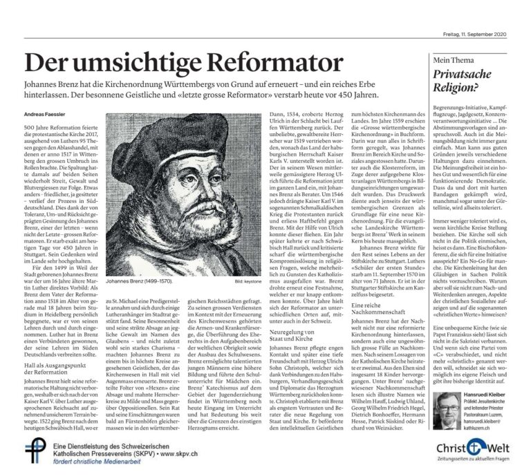 Der umsichtige Reformator