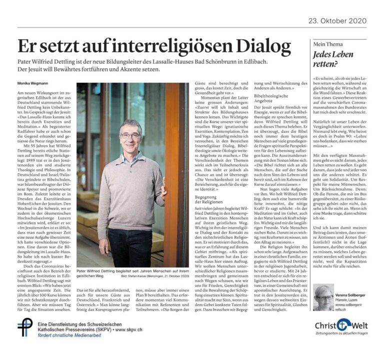 Er setzt auf interreligiösen Dialog
