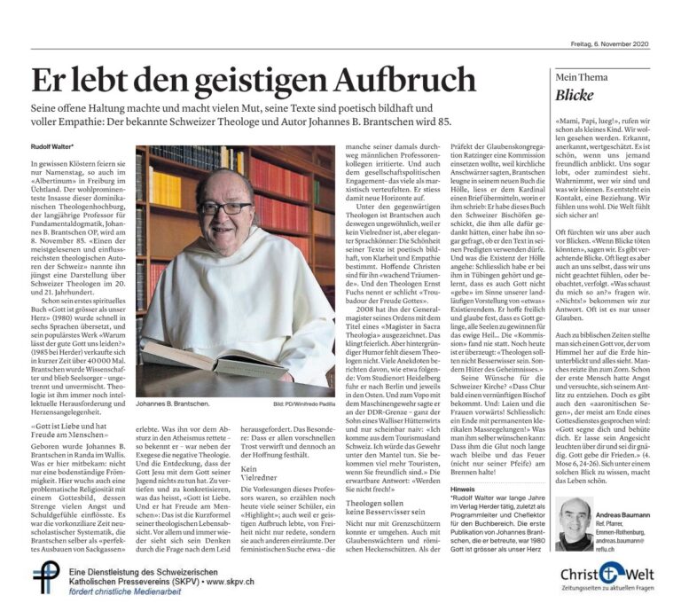 Er lebt den geistigen Aufbruch