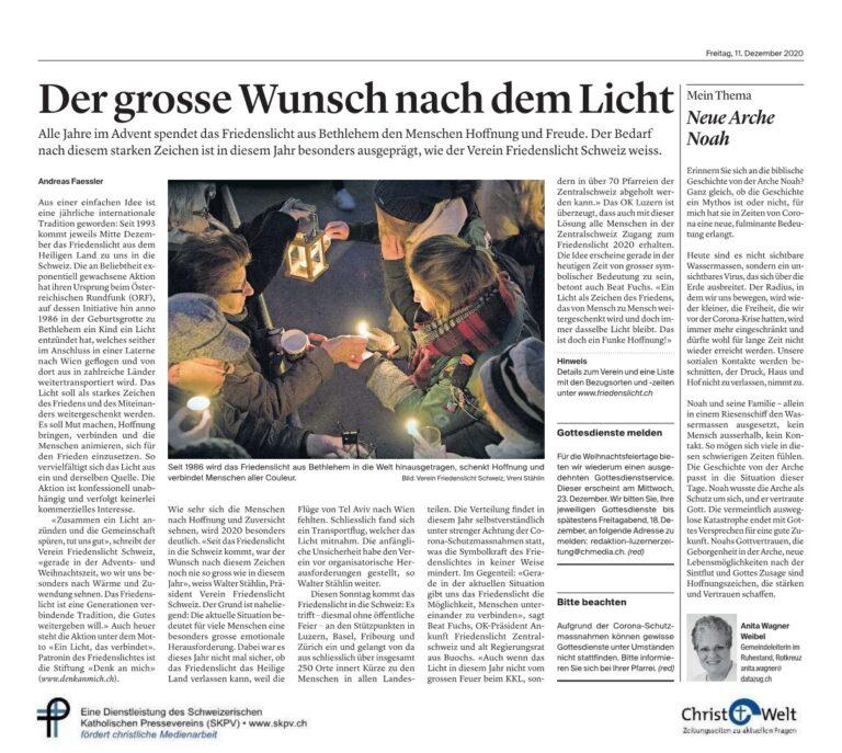 Der grosse Wunsch nach dem Licht