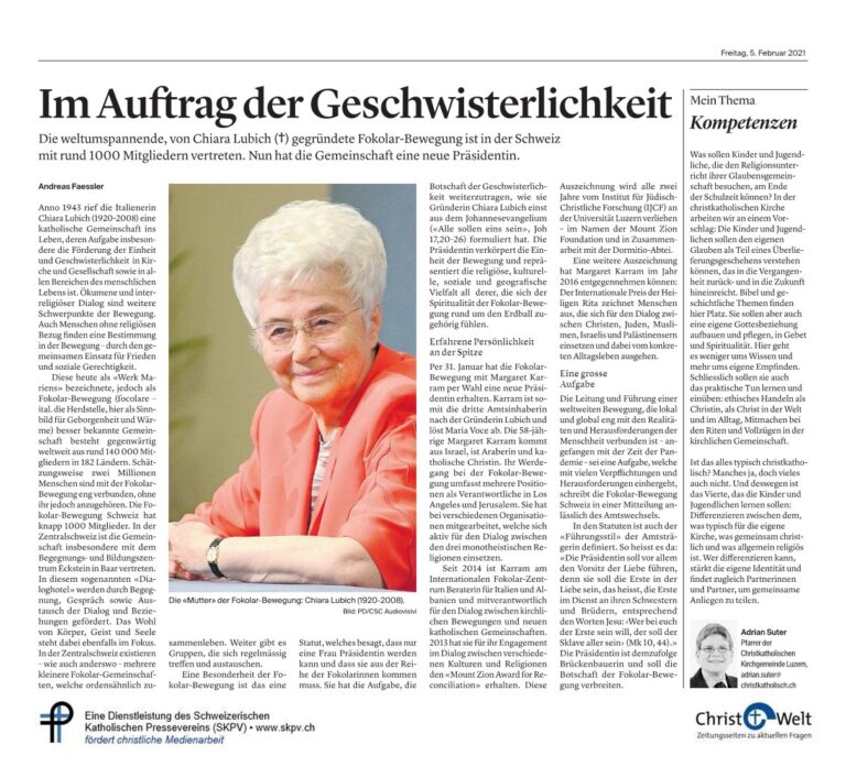 Im Auftrag der Geschwisterlichkeit