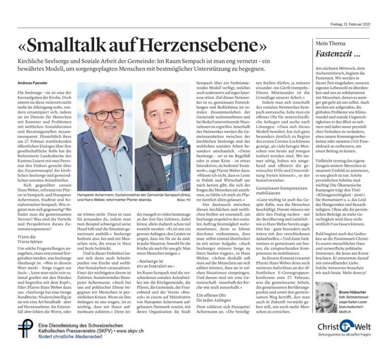 «Smalltalk auf Herzensebene»