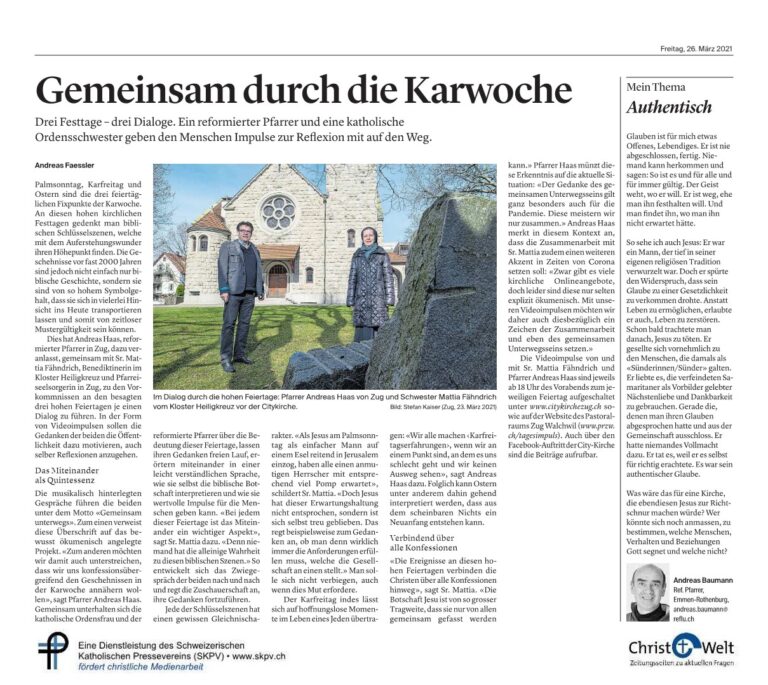 Gemeinsam durch die Karwoche