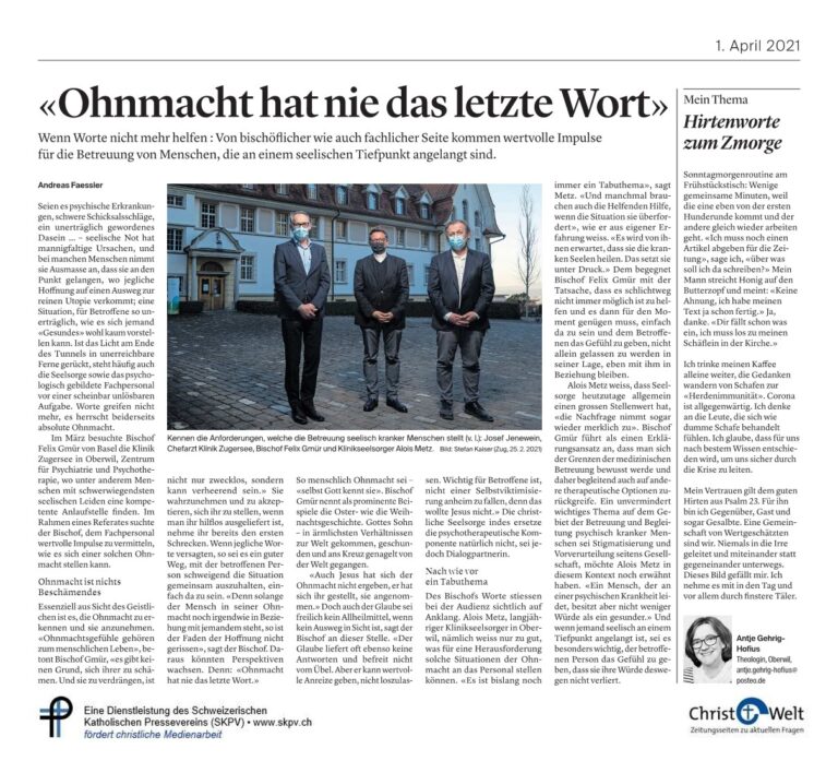 «Ohnmacht hat nie das letzte Wort»