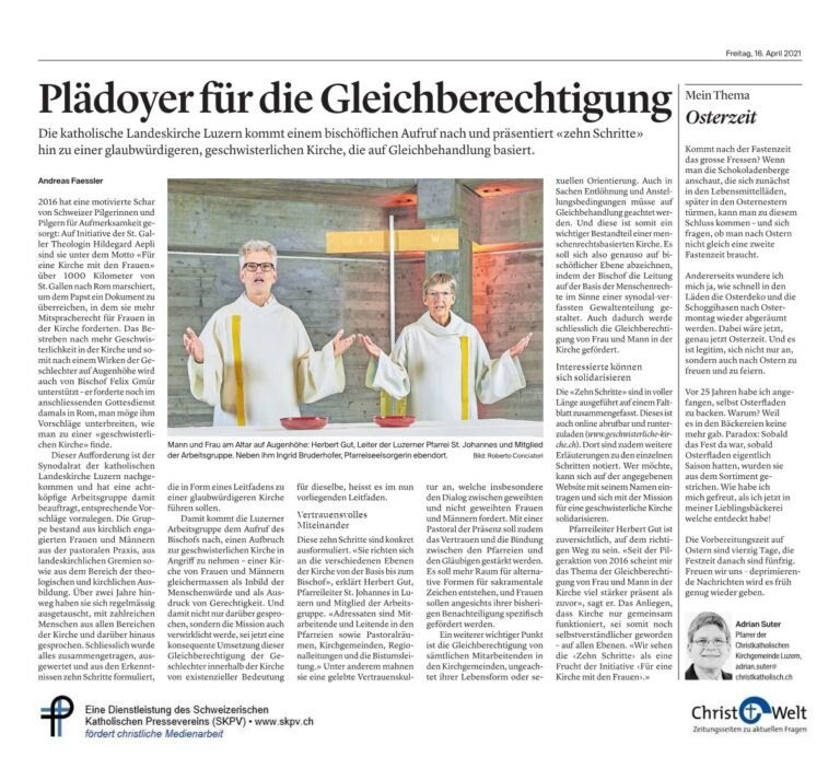 Plädoyer für die Gleichberechtigung