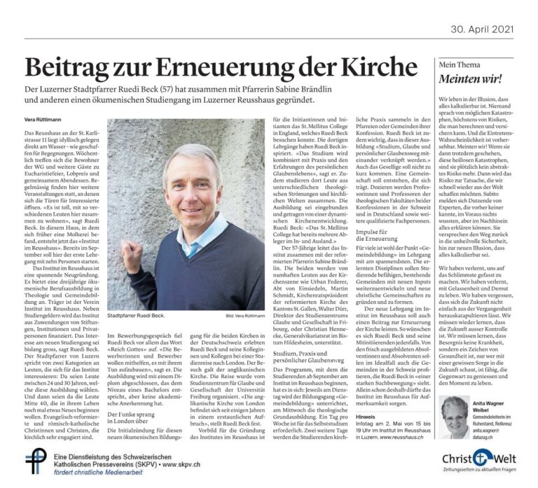 Beitrag zur Erneuerung der Kirche