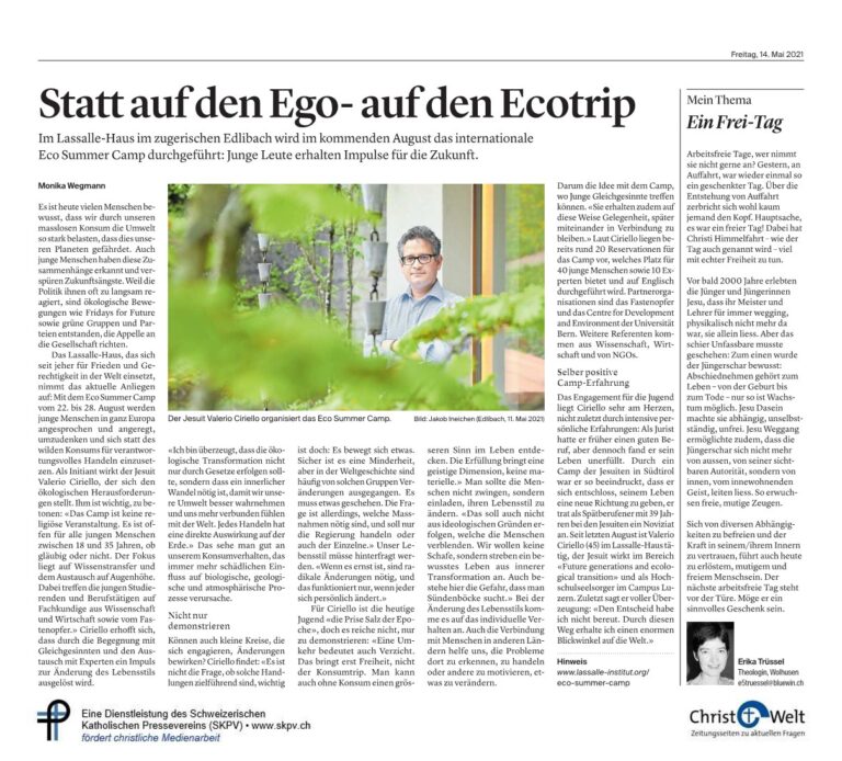 Statt auf den Ego- auf den Ecotrip