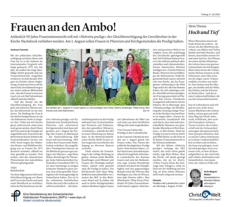 Frauen an den Ambo!