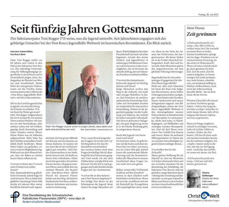 Seit fünfzig Jahren Gottesmann