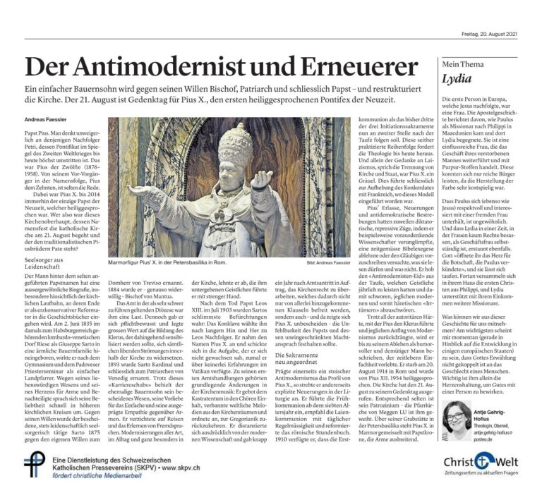 Der Antimodernist und Erneuerer