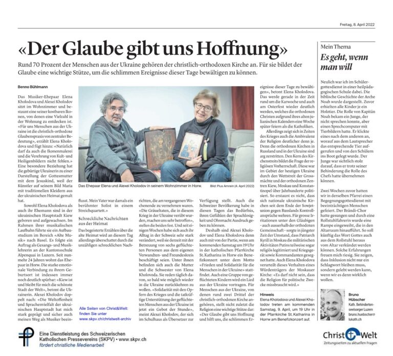 «Der Glaube gibt uns Hoffnung»