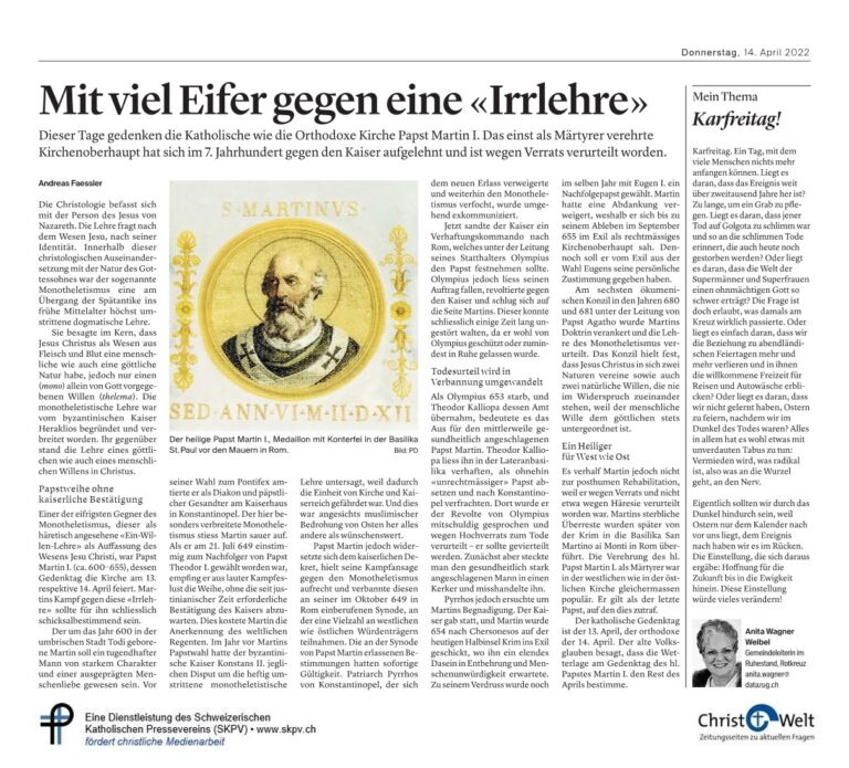 Mit viel Eifer gegen eine «Irrlehre»