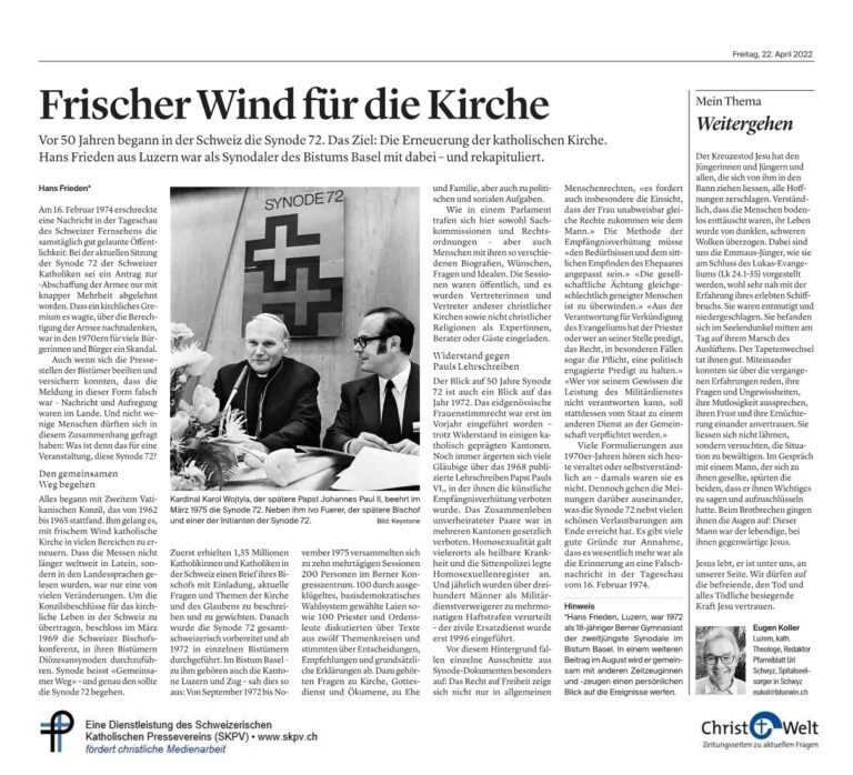 Frischer Wind für die Kirche
