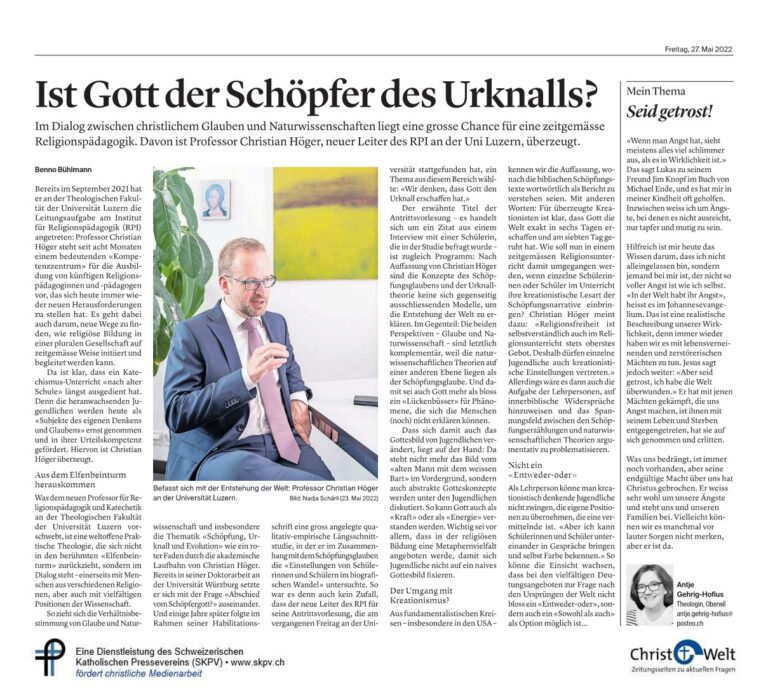 Ist Gott der Schöpfer des Urknalls?