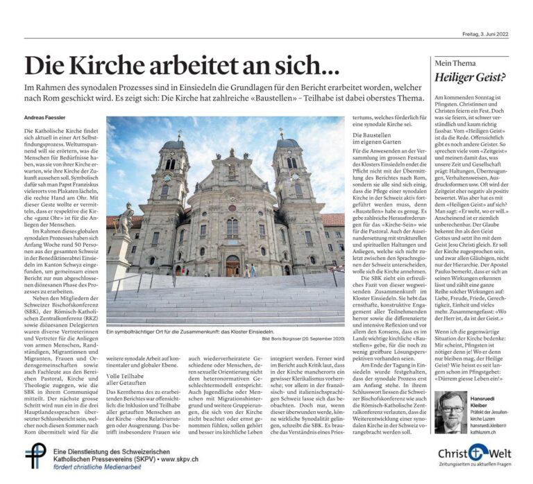 Die Kirche arbeitet an sich …