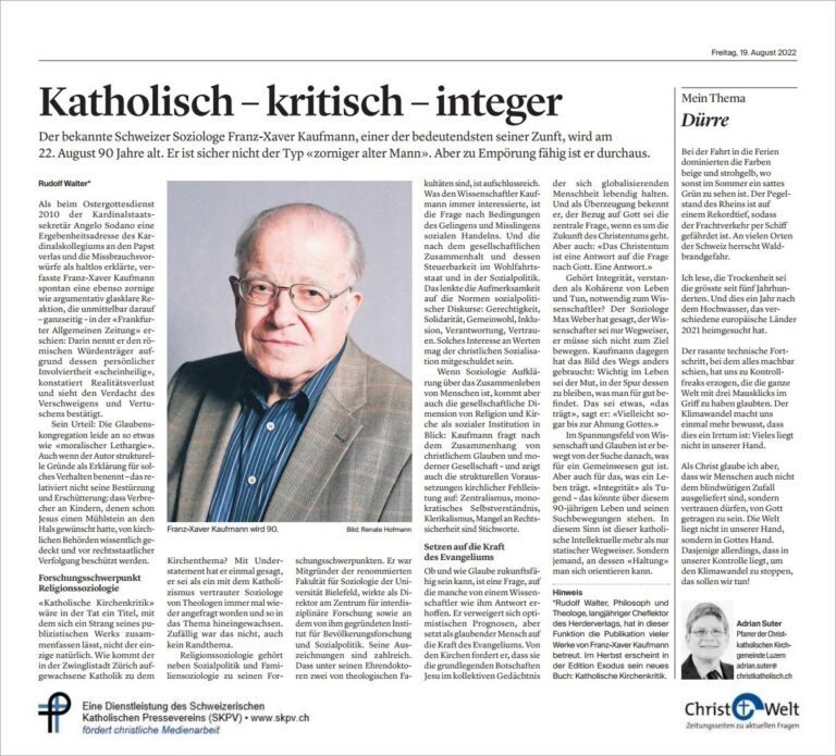 Katholisch – kritisch – integer