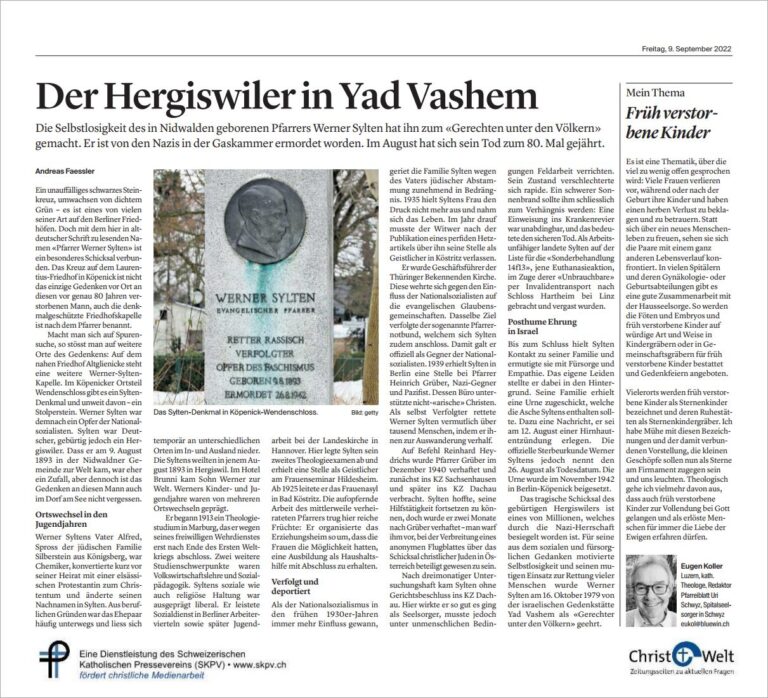 Der Hergiswiler in Yad Vashem