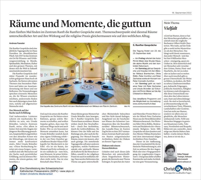 Räume und Momente, die guttun